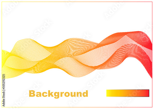 Background tło wave orange