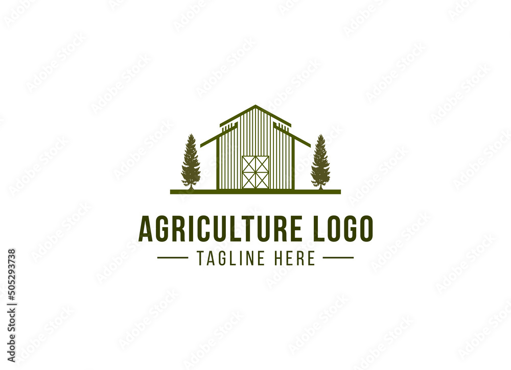 Agriculture and farm logo design concept. Farmer logo design template. 