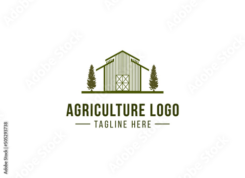 Agriculture and farm logo design concept. Farmer logo design template. 