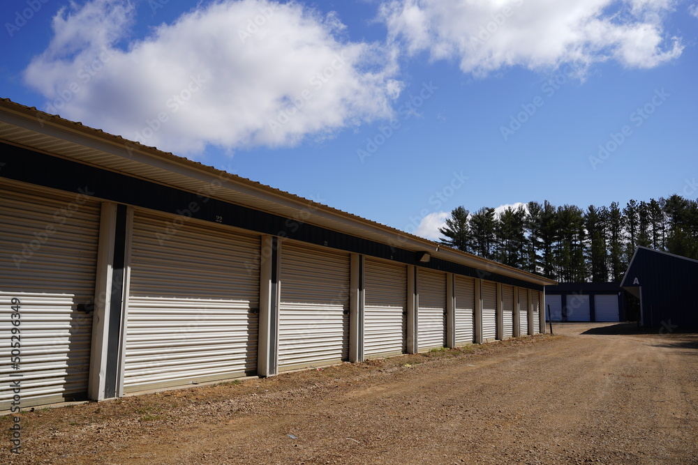 White and Blue storage units are being used by the community