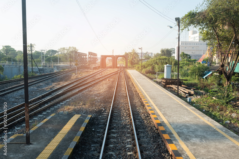  railroad tracks, travel by train