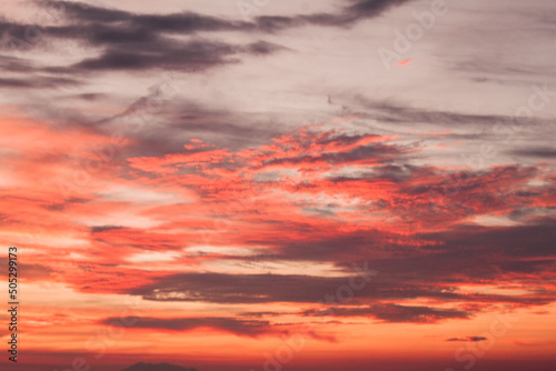 red sunset sky © giri