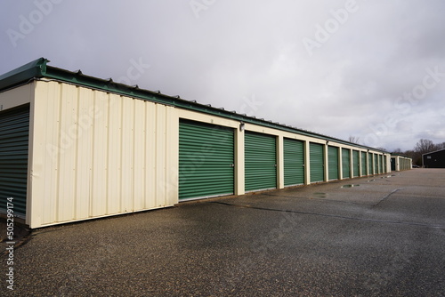 Green door storage units for the community to use