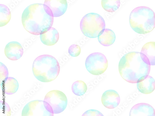 seamless pattern with soap bubbles in watercolor for banners, cards, flyers, social media wallpapers, etc.