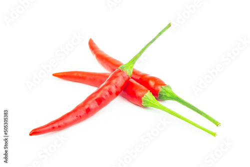 Red chili pepper isolated on white background
