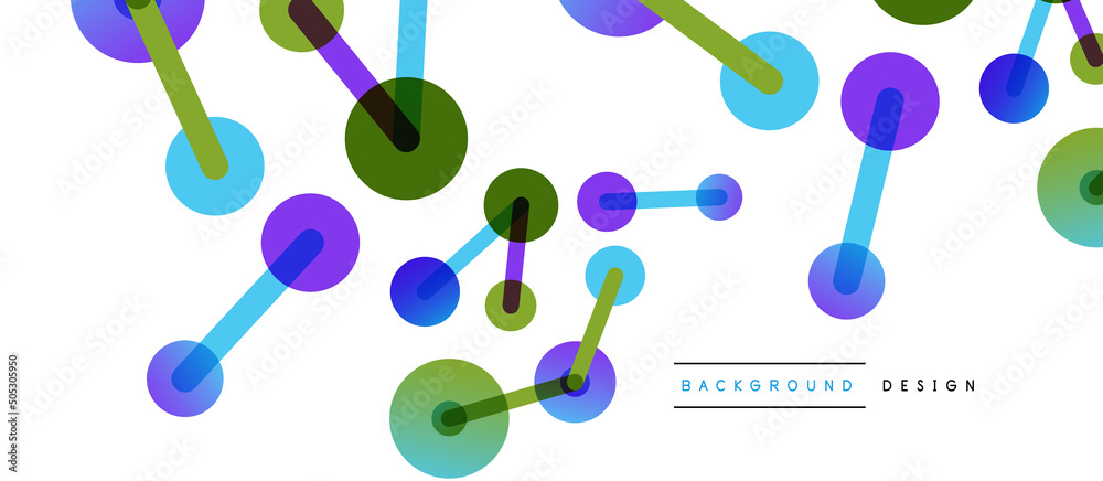 Abstract background. Round dots connected by lines. Trendy techno business template for wallpaper, banner, background or landing Abstract background. Round dots connected by lines. Trendy techno business template for wallpaper, banner, background or landing