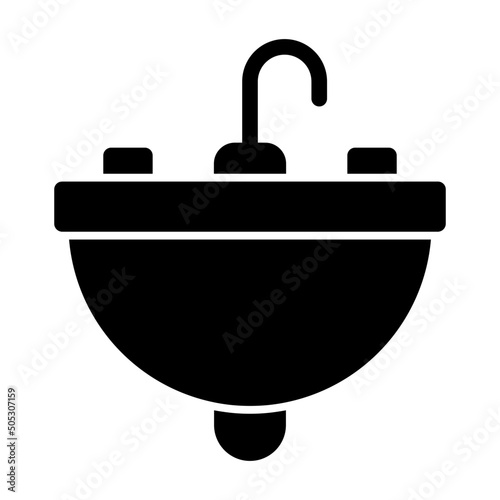 washbasin glyph icon