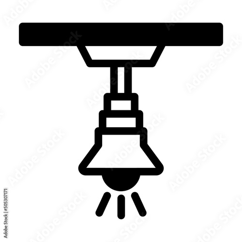 ceiling lamp glyph icon