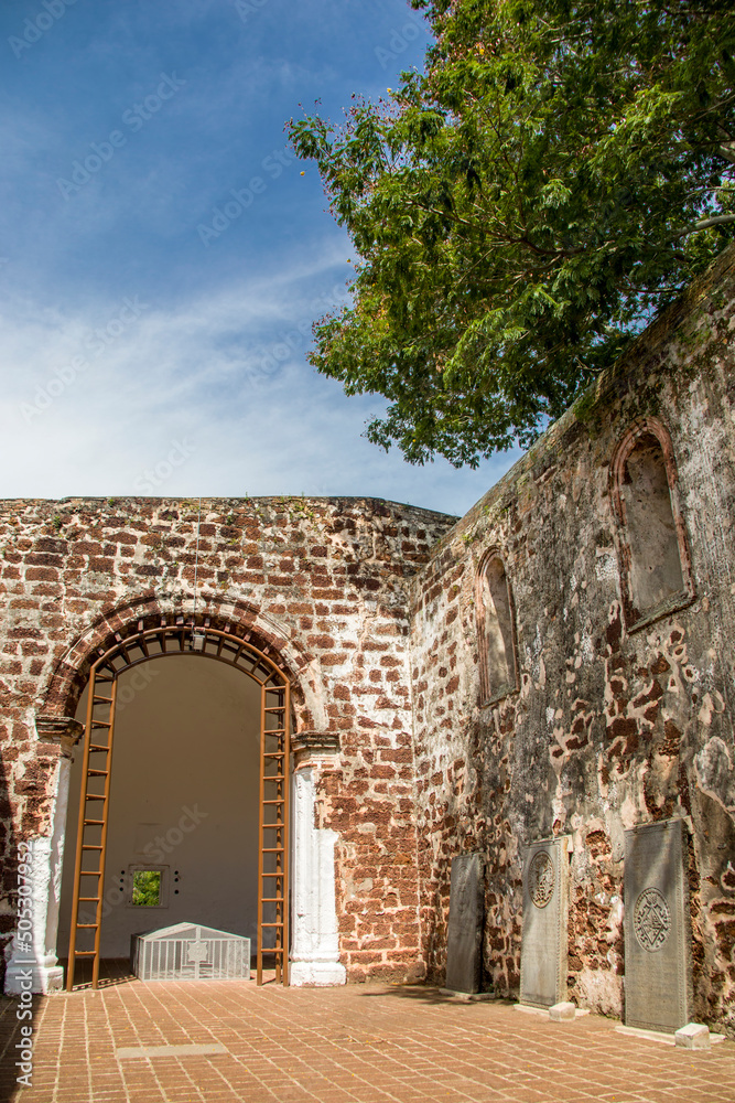 The Saint Paul S Church Is A Historic Church Building That Was Originally Built In 1521 In City Of Malacca Malaysia It Is Located At The Summit Of St Paul S Hill Stock