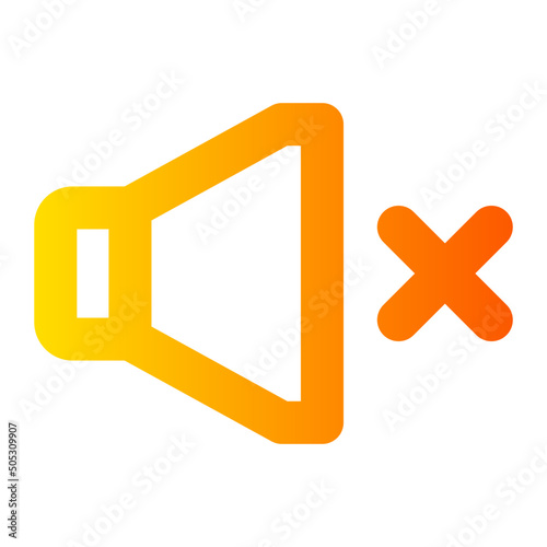 mute gradient icon