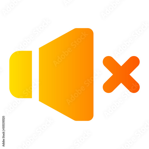 mute gradient icon