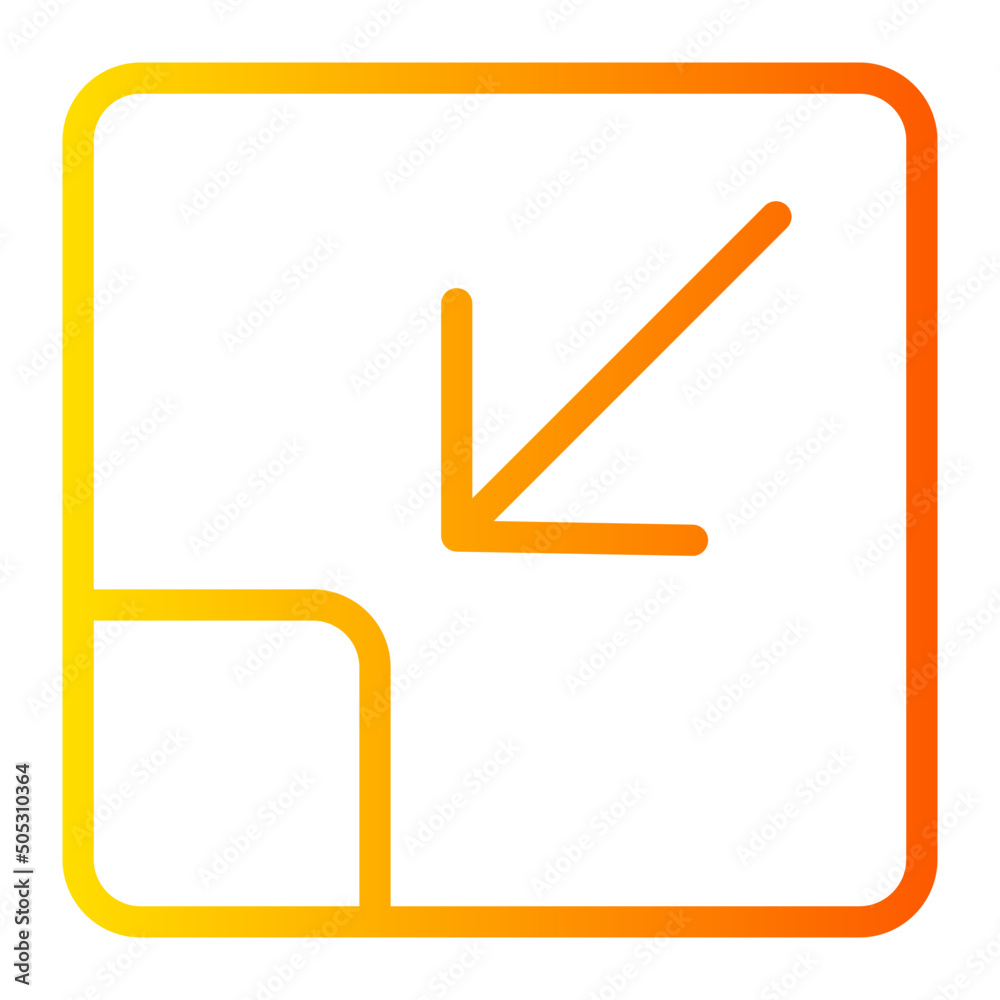 shrink gradient icon shrink gradient icon