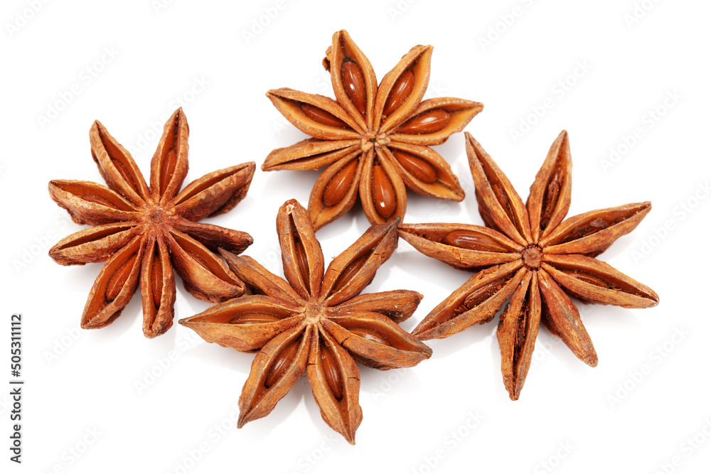 star anise isolated on white background star anise isolated on white background