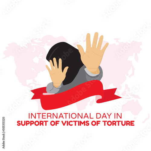 International Day in Support of Victims of Torture vector.