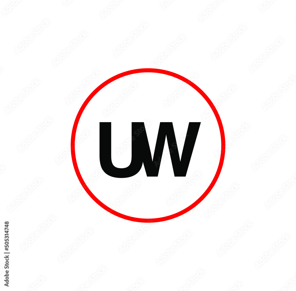 UW letters company initial monogram. UW vector icon. UW letters company initial monogram. UW vector icon.