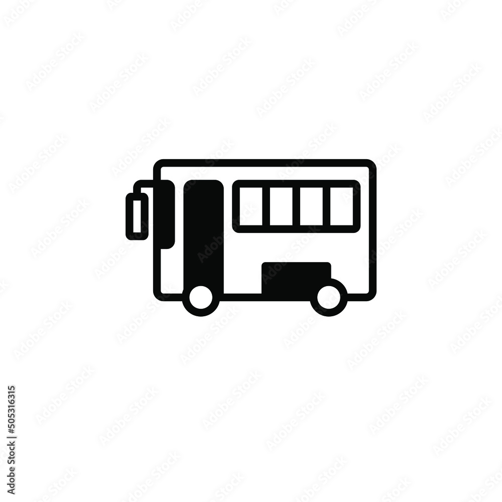 Bus, Autobus, Public, Transportation Solid Line Icon Vector Illustration Logo Template. Suitable For Many Purposes. Bus, Autobus, Public, Transportation Solid Line Icon Vector Illustration Logo Template. Suitable For Many Purposes.
