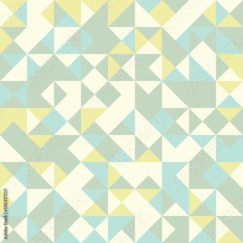 Abstract geometric seamless pattern. Triangle graphic design background. Colorful mosaic vector  creative style retro colors digital wallpaper.