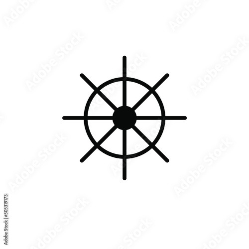 Wallpaper Mural Rudder, Nautical, Ship, Boat Solid Line Icon Vector Illustration Logo Template. Suitable For Many Purposes. Torontodigital.ca