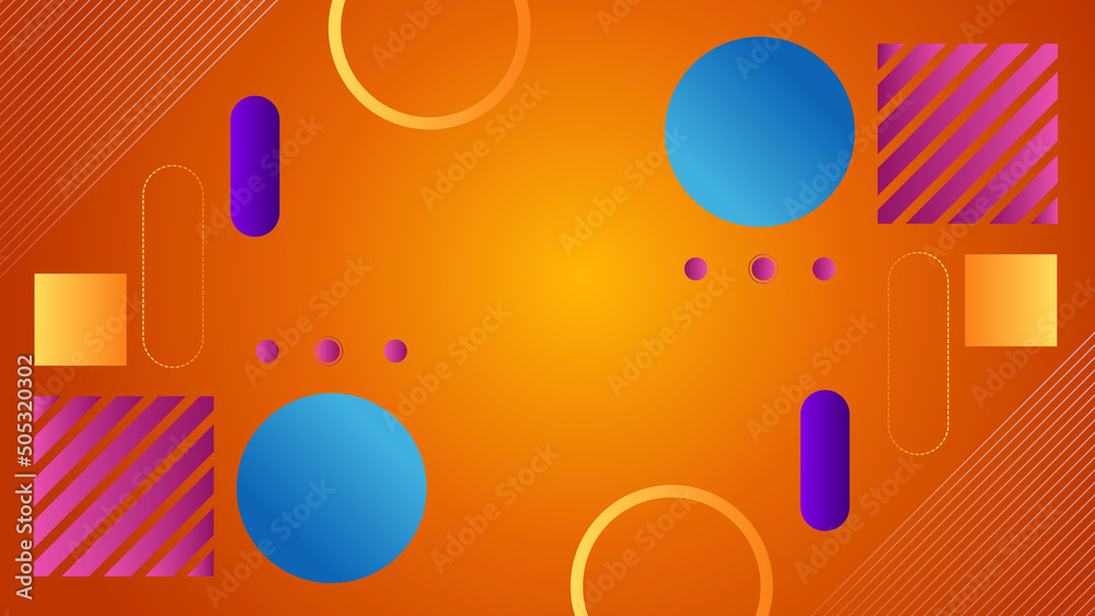 Modern abstract background hipster design. Yellow, orange and blue overlap layer background.