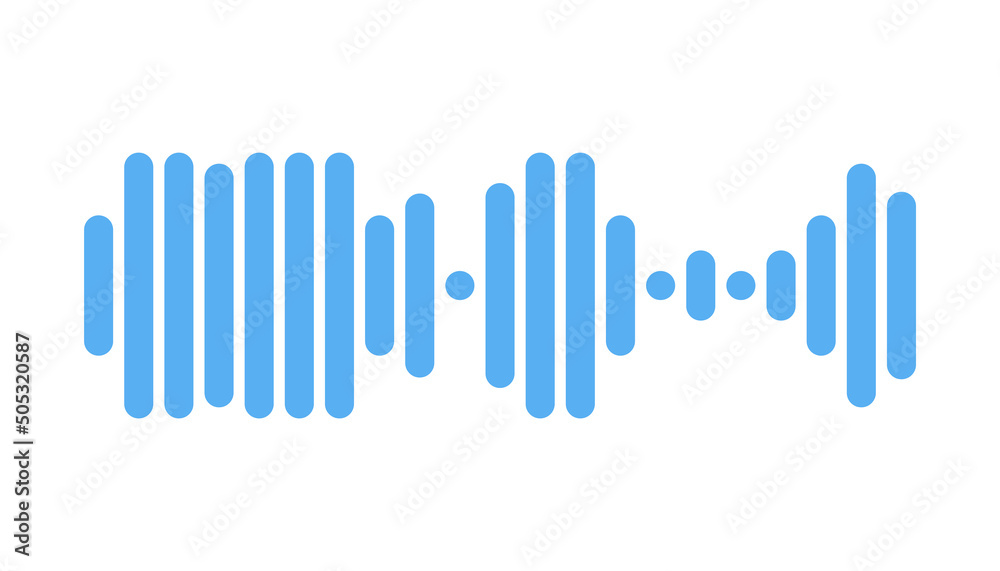 Recording of audio message template. UI element of audio record for smartphones. Vector illustration isolated in white background