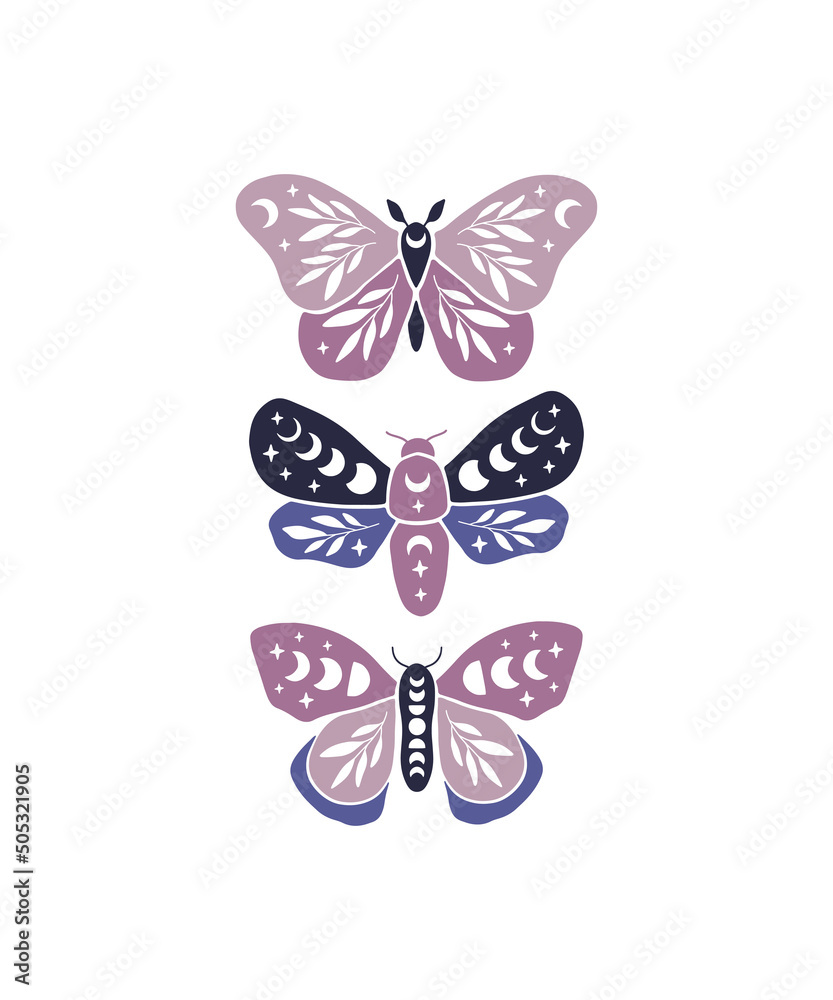 Foto Moon moth vector illustration