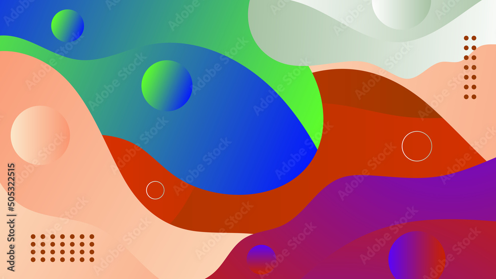 Red and yellow colorful gradient geometric shape background