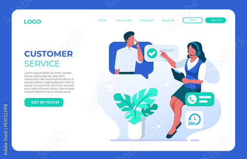 Customer service concept vector illustration