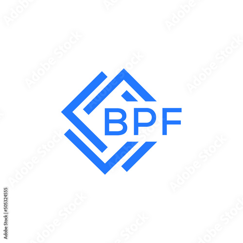 BPF technology letter logo design on white  background. BPF creative initials technology letter logo concept. BPF technology letter design. photo