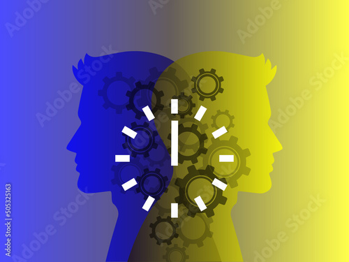 過去現在未来の時間歯車のイメージイラスト