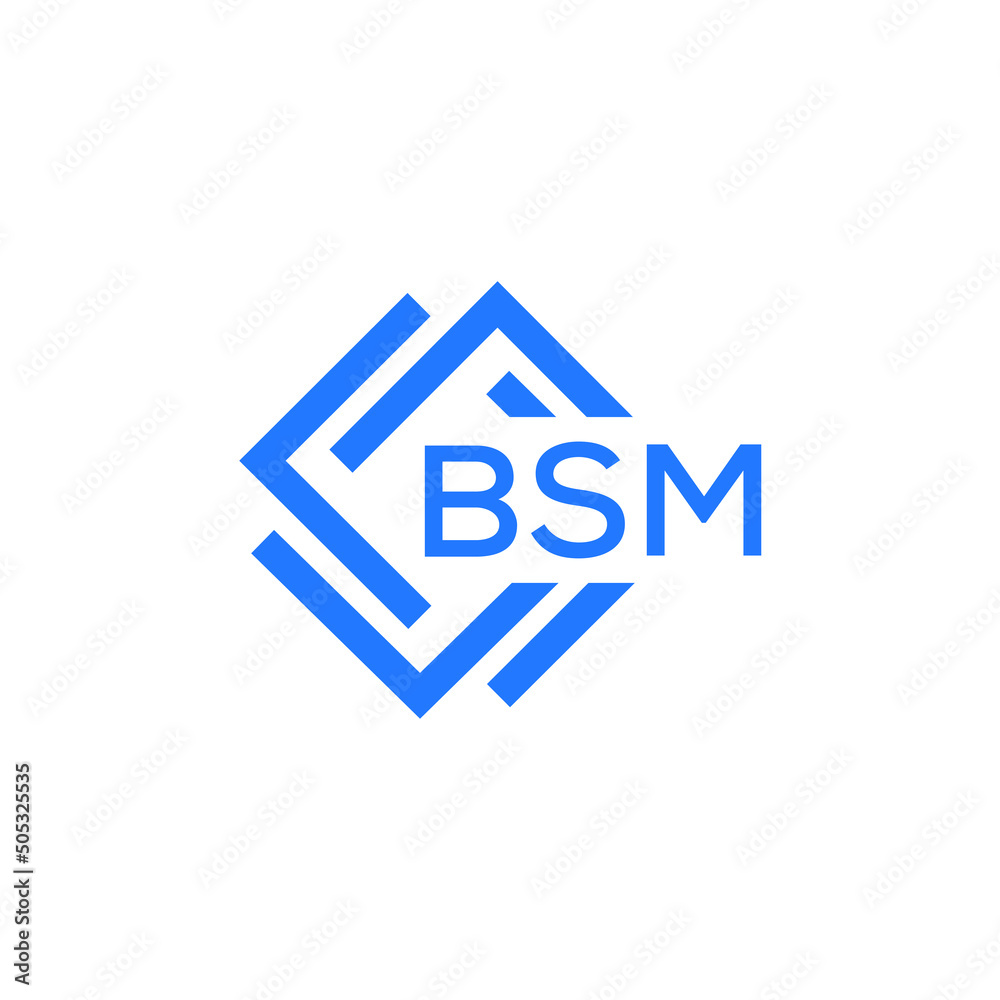 BSM technology letter logo design on white  background. BSM creative initials technology letter logo concept. BSM technology letter design.