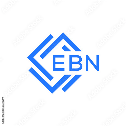 EBN technology letter logo design on white  background. EBN creative initials technology letter logo concept. EBN technology letter design.
 photo