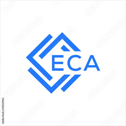 ECA technology letter logo design on white  background. ECA creative initials technology letter logo concept. ECA technology letter design.
 photo
