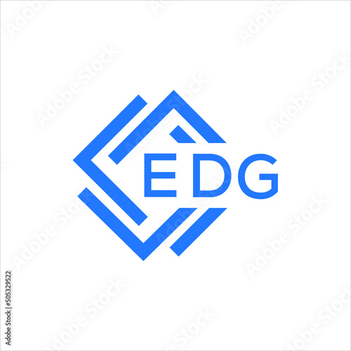 EDG technology letter logo design on white  background. EDG creative initials technology letter logo concept. EDG technology letter design.
 photo