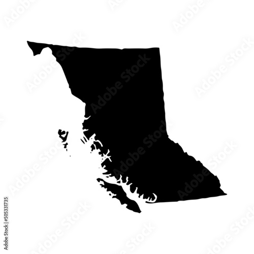 British Columbia Map Vector Illustration photo