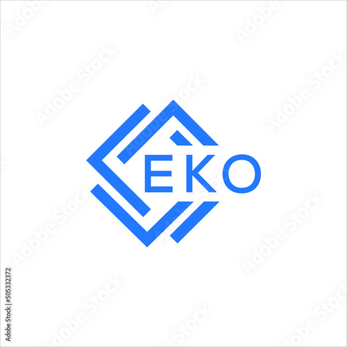 EKO technology letter logo design on white  background. EKO creative initials technology letter logo concept. EKO technology letter design.