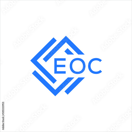 EOC technology letter logo design on white  background. EOC creative initials technology letter logo concept. EOC technology letter design. photo