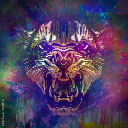 background with tiger
