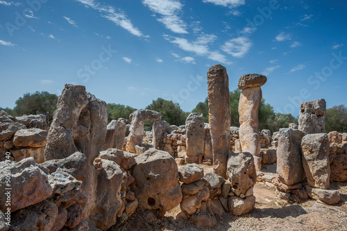 Torre en Galmes Talayotic settlement. This town developed from the start of the Talayotic era, 1400 BC, and expanded until the end of the Roma Occupation photo