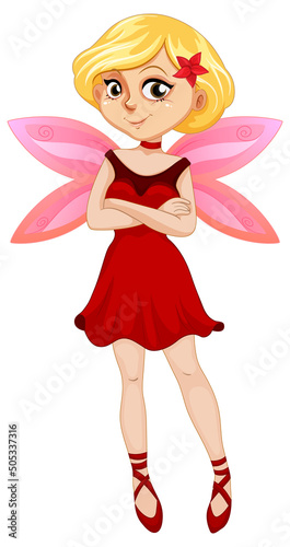 Fantastic fairy girl cartoon character