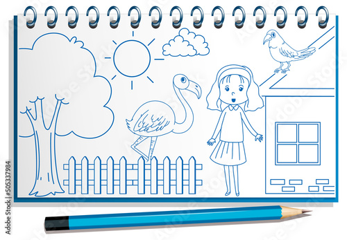 Hand drawn doodle sketch