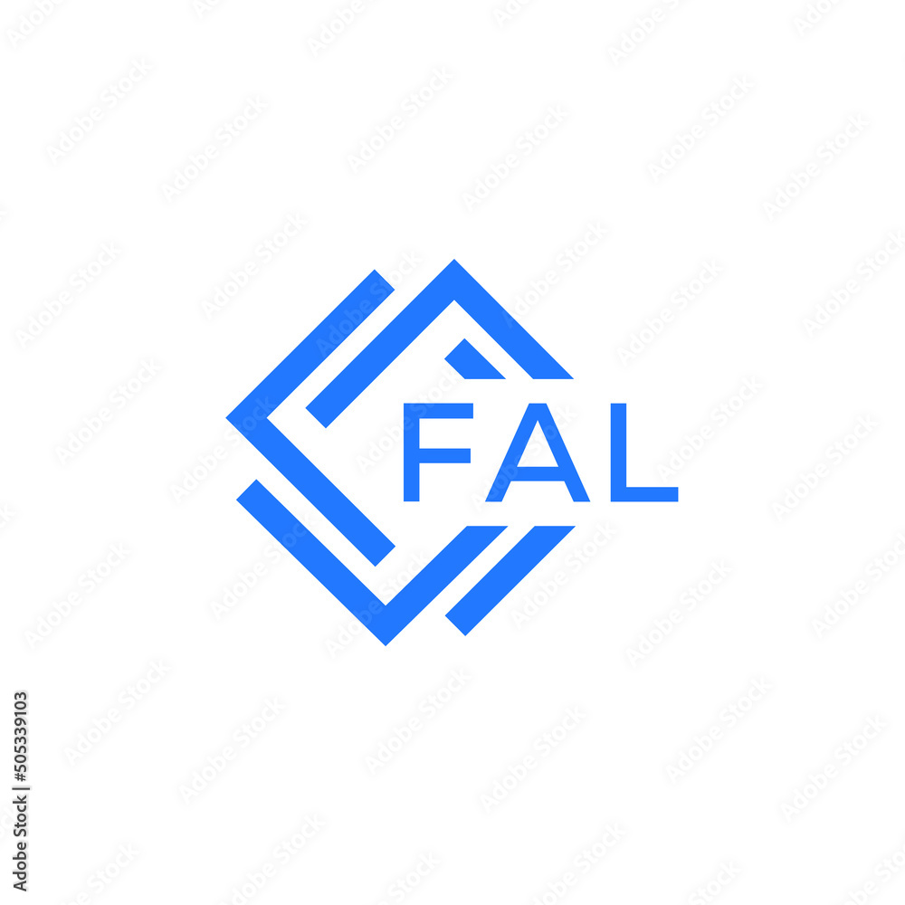 Fototapeta premium FAL technology letter logo design on white background. FAL creative initials technology letter logo concept. FAL technology letter design.