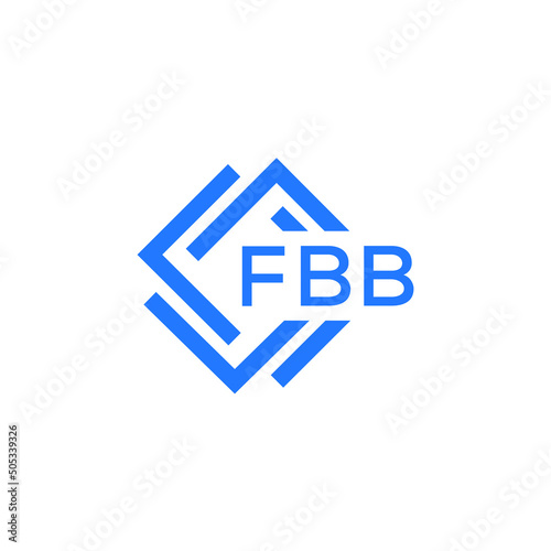 FBB technology letter logo design on white  background. FBB creative initials technology letter logo concept. FBB technology letter design. photo