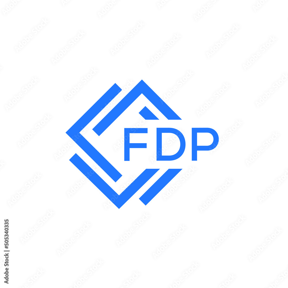 FDP technology letter logo design on white  background. FDP creative initials technology letter logo concept. FDP technology letter design.