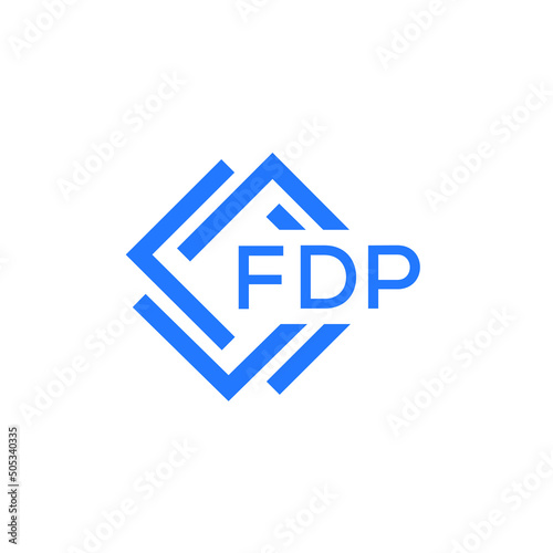FDP technology letter logo design on white  background. FDP creative initials technology letter logo concept. FDP technology letter design. photo