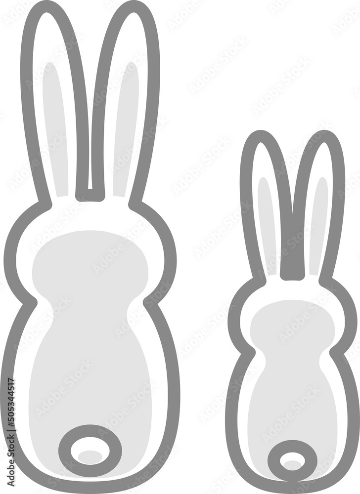 後ろ姿のかわいい親子うさぎのイメージイラスト Stock Vektorgrafik Adobe Stock 後ろ姿のかわいい親子うさぎのイメージイラスト Stock Vektorgrafik Adobe Stock