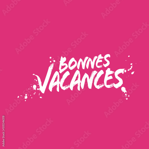 bonnes vacances, texte vectoriel