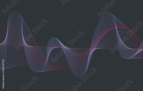 Abstract Sound Wave Line Background