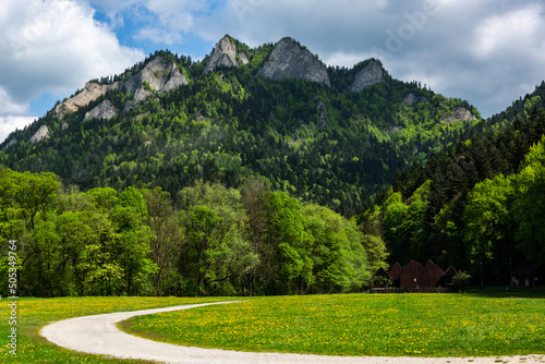 Pieniny Mountains Landscape in Poland at Spring