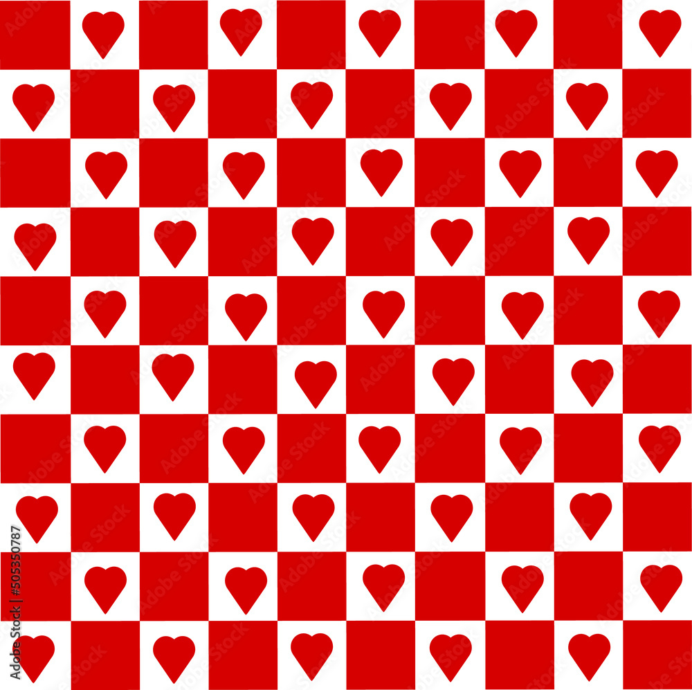 Abstract Red Lattice Pattern Background Vector With Red Heart Shape Abstract Red Lattice Pattern Background Vector With Red Heart Shape