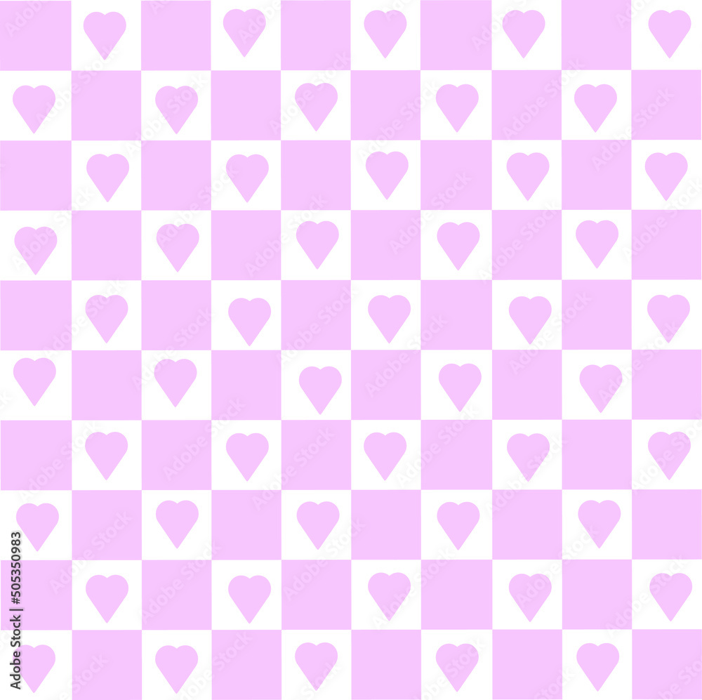 Abstract pink Lattice Pattern Background Vector With Red Heart Shape Abstract pink Lattice Pattern Background Vector With Red Heart Shape